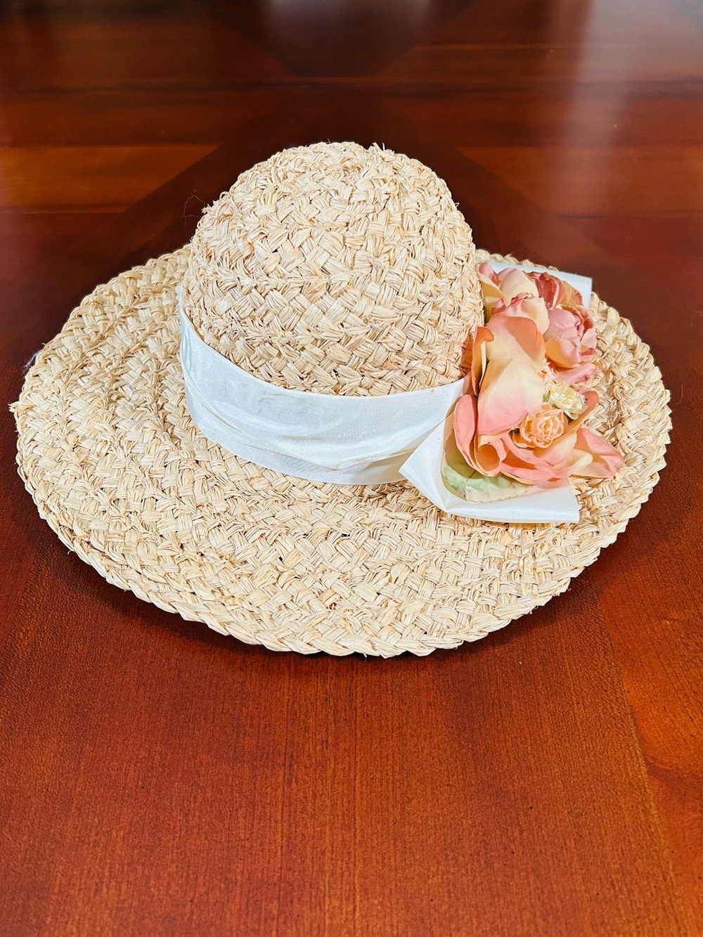 Vintage Banana Republic Floral Straw Hat - Picture 4 of 13
